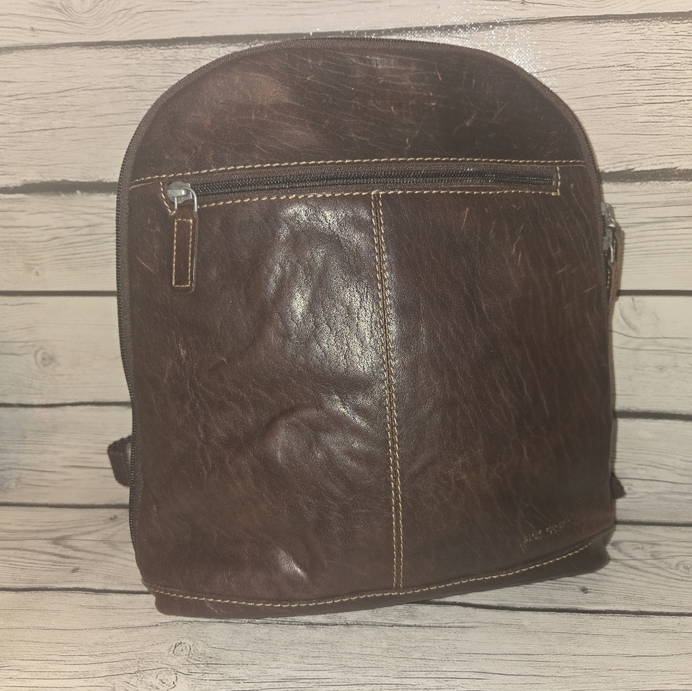 Jack Georges Voyager Or Adele Slim Backpack Hand Stained Buffalo Leather Brown — image 8 of 8